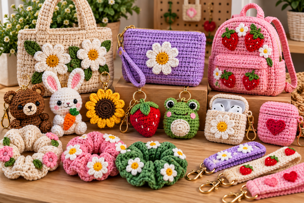 Handmade crochet accessories inspiration